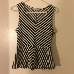 Banana Republic Striped Peplum top